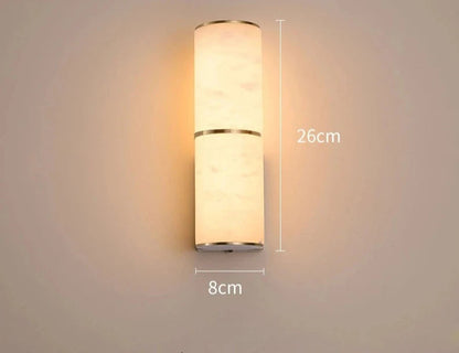 LuxRoyale Natural Marble Copper Alabaster LED Wall Lights - Northern European Luxury Lighting