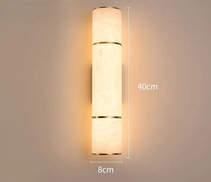 LuxRoyale Natural Marble Copper Alabaster LED Wall Lights - Northern European Luxury Lighting