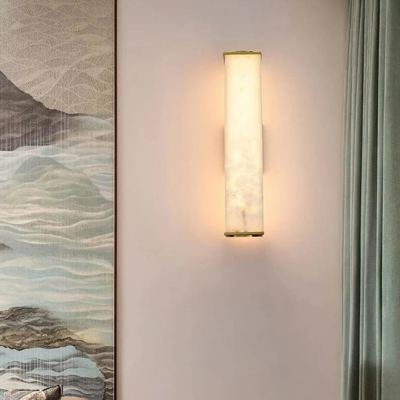 LuxRoyale Natural Marble Copper Alabaster LED Wall Lights - Northern European Luxury Lighting