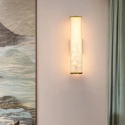 LuxRoyale Natural Marble Copper Alabaster LED Wall Lights - Northern European Luxury Lighting