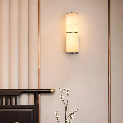 LuxRoyale Natural Marble Copper Alabaster LED Wall Lights - Northern European Luxury Lighting