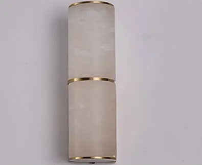 LuxRoyale Natural Marble Copper Alabaster LED Wall Lights - Northern European Luxury Lighting