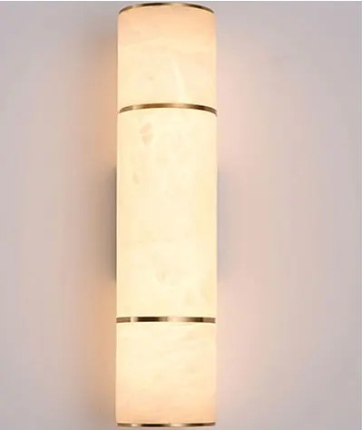 LuxRoyale Natural Marble Copper Alabaster LED Wall Lights - Northern European Luxury Lighting