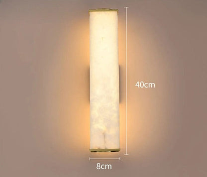LuxRoyale Natural Marble Copper Alabaster LED Wall Lights - Northern European Luxury Lighting