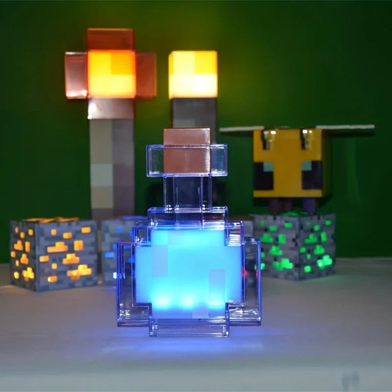 Minecraft Potion Lamp - LED Rechargeable Color-Changing Night Light, USB Powered - Default Title