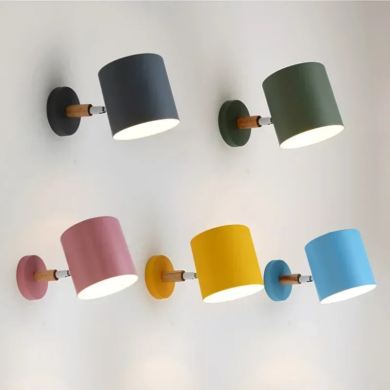 Macaron Bedside Lamp Wall Lamp Bedroom Living Room Simple Hallway Led Personality Creative Balcony Restaurant Stair Wall Lamp 2