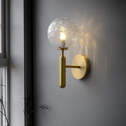 Royallure Globe Glass Wall Sconce Modern LED Wall Light for Bedroom & Living Room