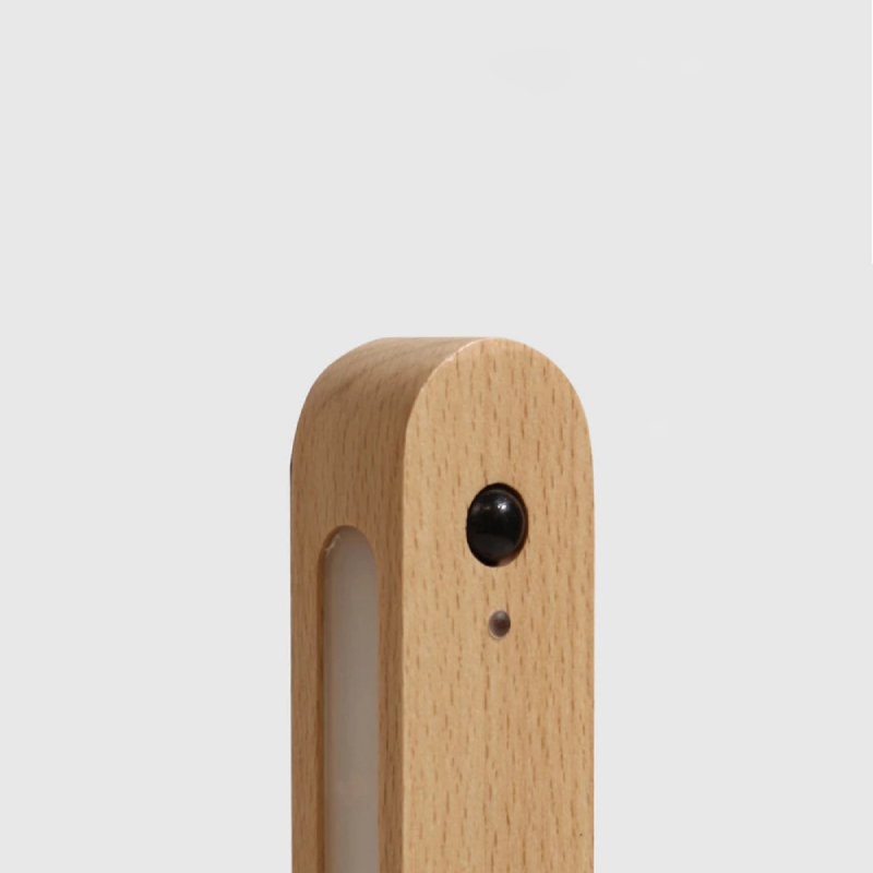 Magnetic Wooden Key Holder, Motion Sensor LED Light, 500 mAh Rechargeable Battery