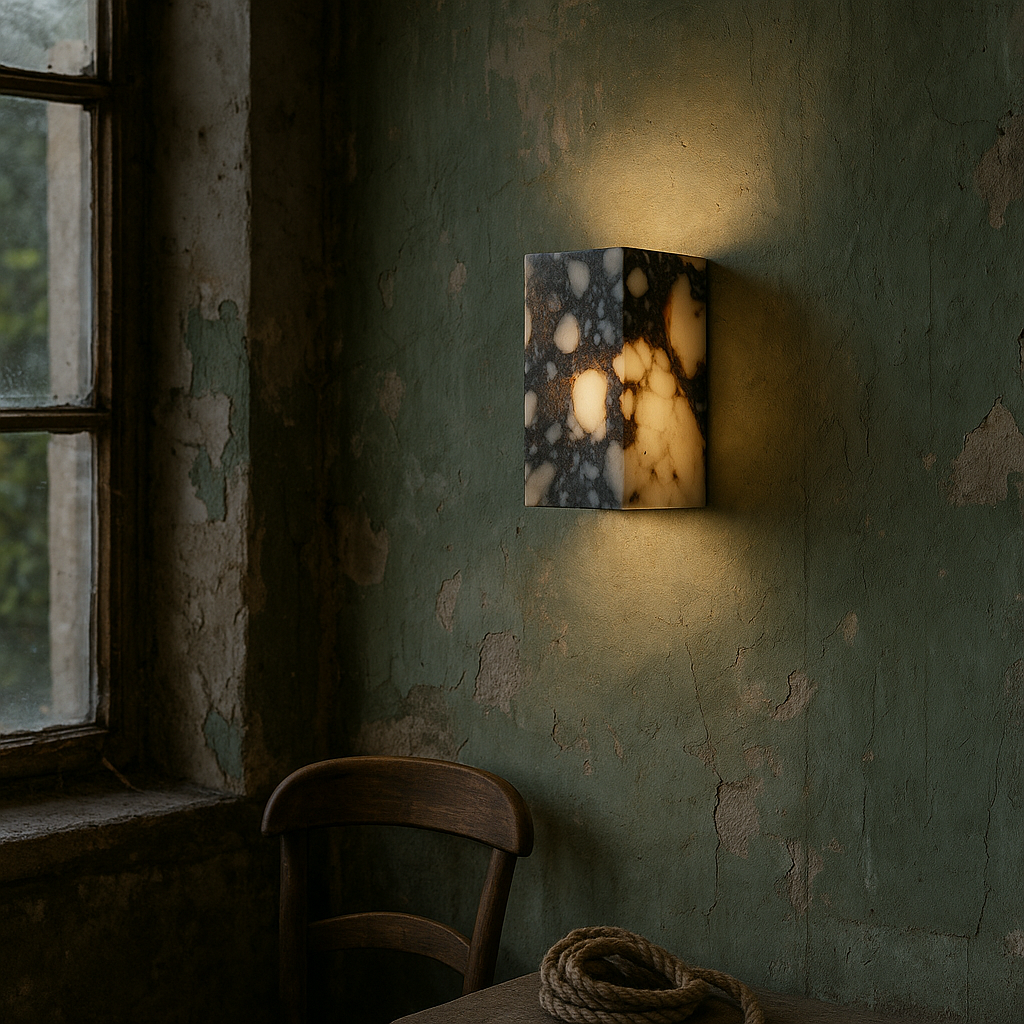 Marble Cube Wall Light 2