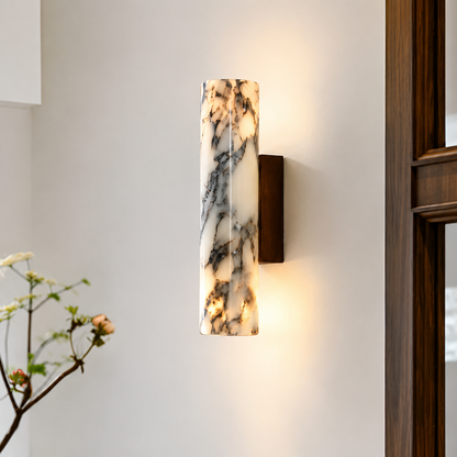 Marble & Aged Brass 2-Light G9 Wall Sconce | Vintage Style