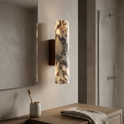 Marble & Aged Brass 2-Light G9 Wall Sconce | Vintage Style
