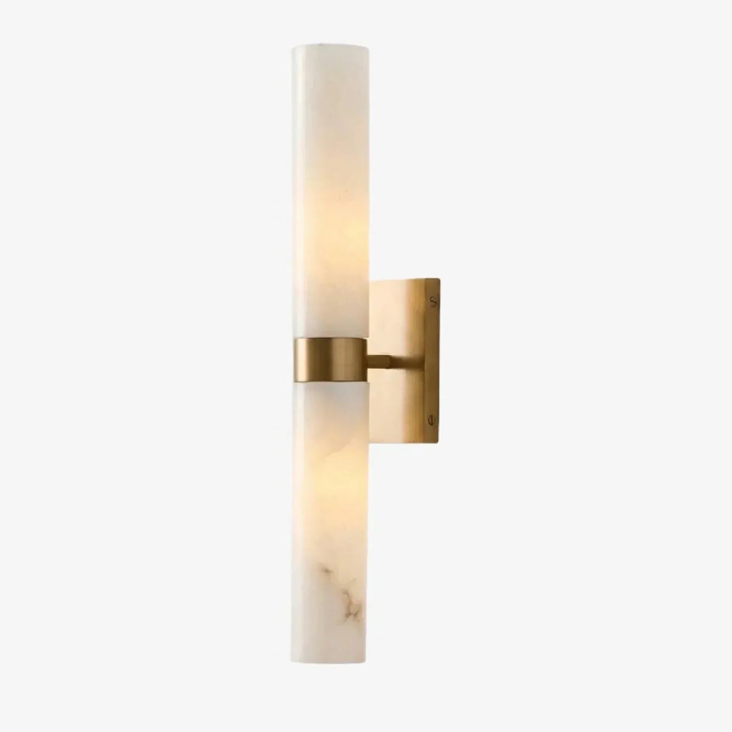 Marcellus Modern Alabaster Double Tube Wall Sconce 9