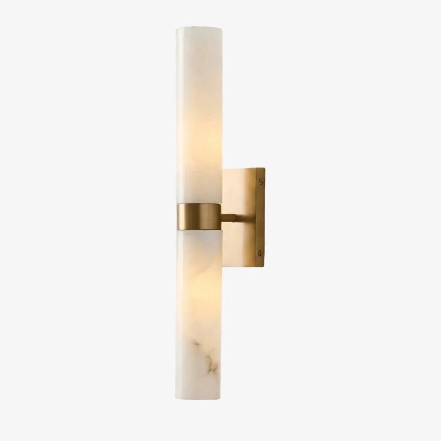 Marcellus Modern Alabaster Double Tube Wall Sconce 9