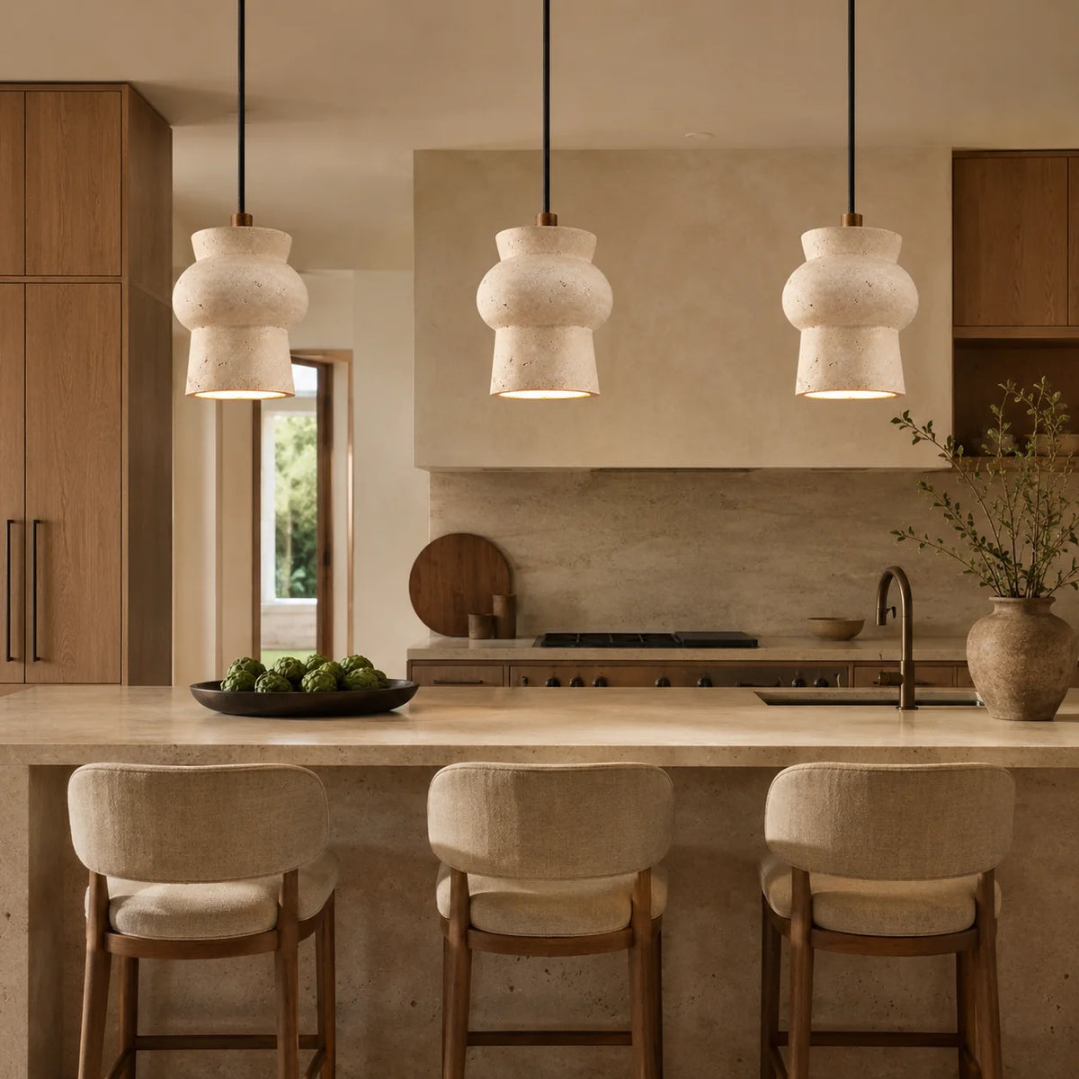 Marevra Travertine Pendant Light 2