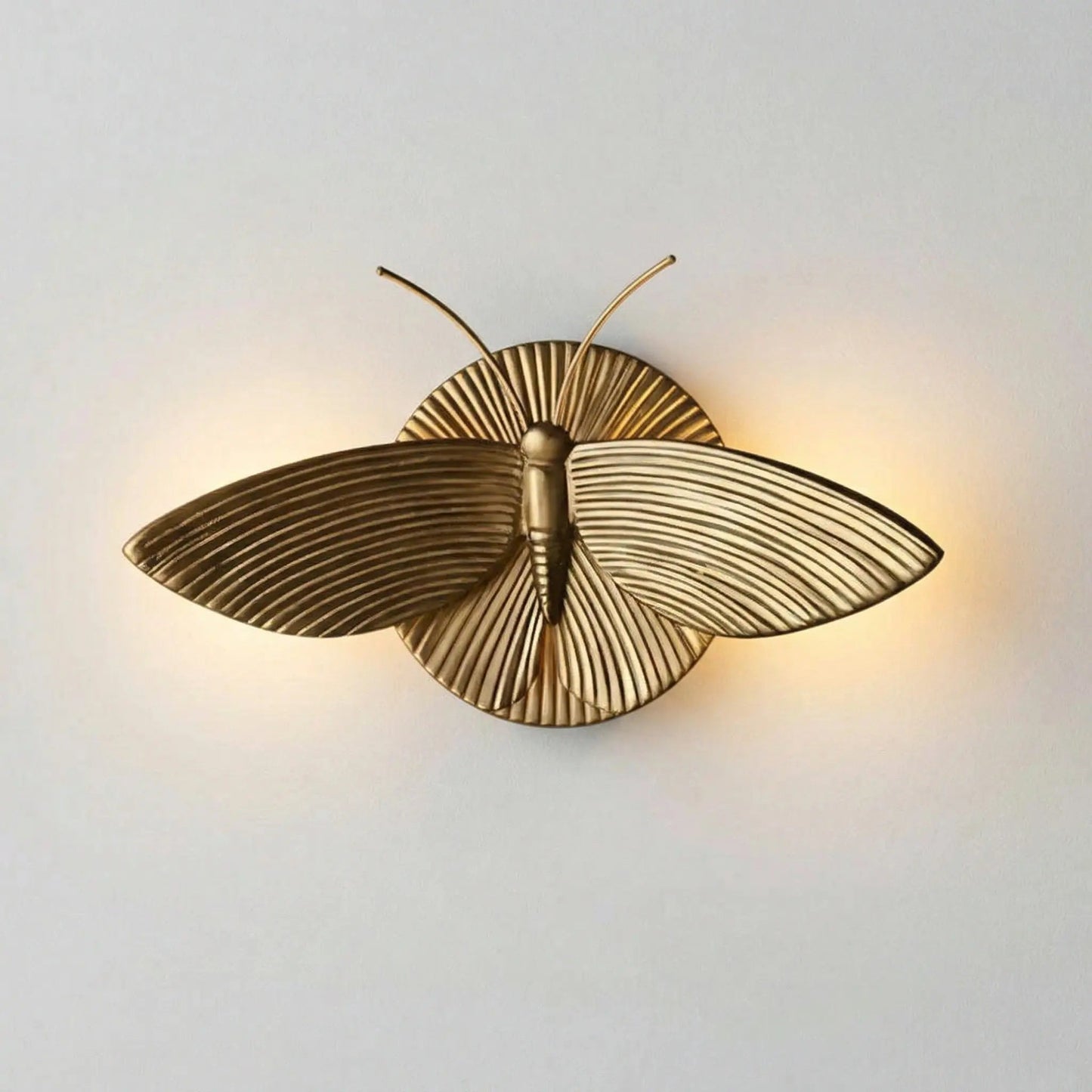Marlow Vintage Art Deco Moth Resin Wall Sconce 3