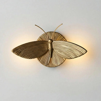 Marlow Vintage Art Deco Moth Resin Wall Sconce 3