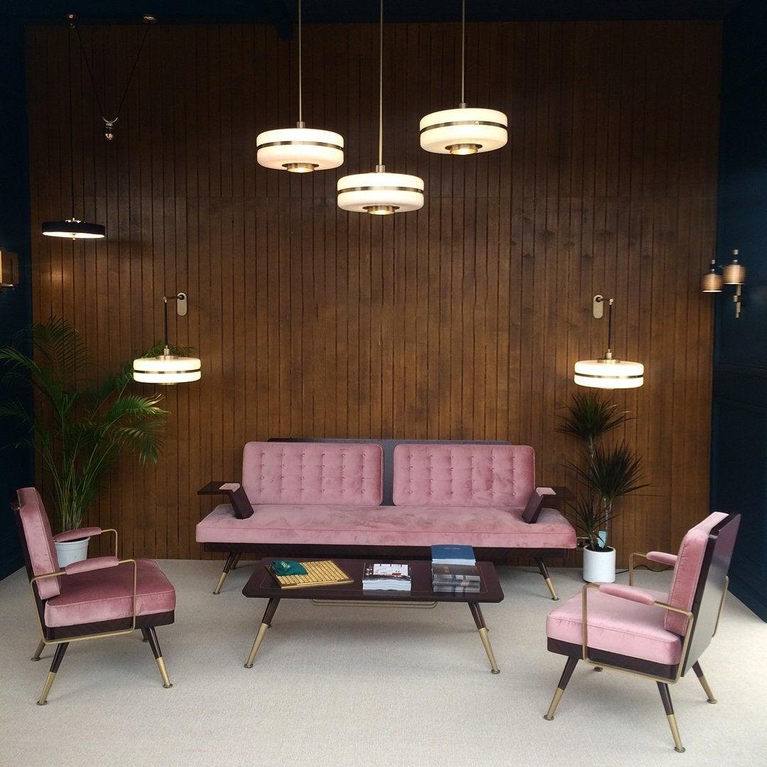 RoyaleGlow Modern Opal Glass & Brass Pendant Light - Elegant Ceiling Fixture