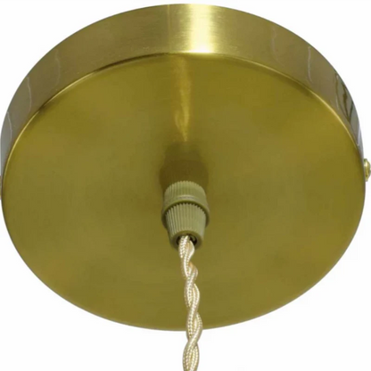 RoyaleGlow Ceramic Petal Pendant Light with Brass Accent - Kitchen & Entryway