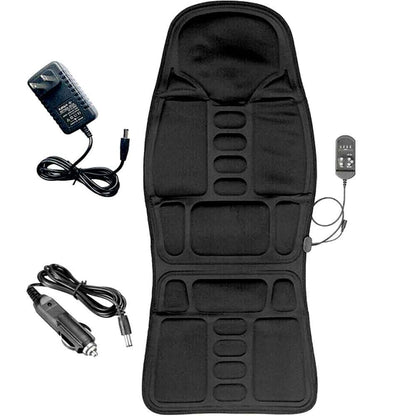 RoyaleGlow 8 Mode Massage Chair Pad With Heated Back Neck Cushion For Car & Home