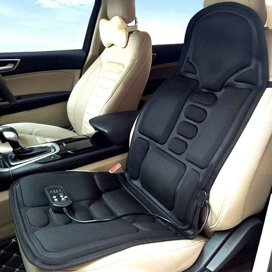 RoyaleGlow 8 Mode Massage Chair Pad With Heated Back Neck Cushion For Car & Home