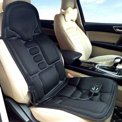 RoyaleGlow 8 Mode Massage Chair Pad With Heated Back Neck Cushion For Car & Home