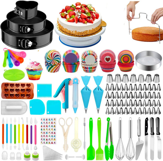 Mega Cake Decorating Supplies,493 PCS Cake & Cupcake Decorating Kit 0