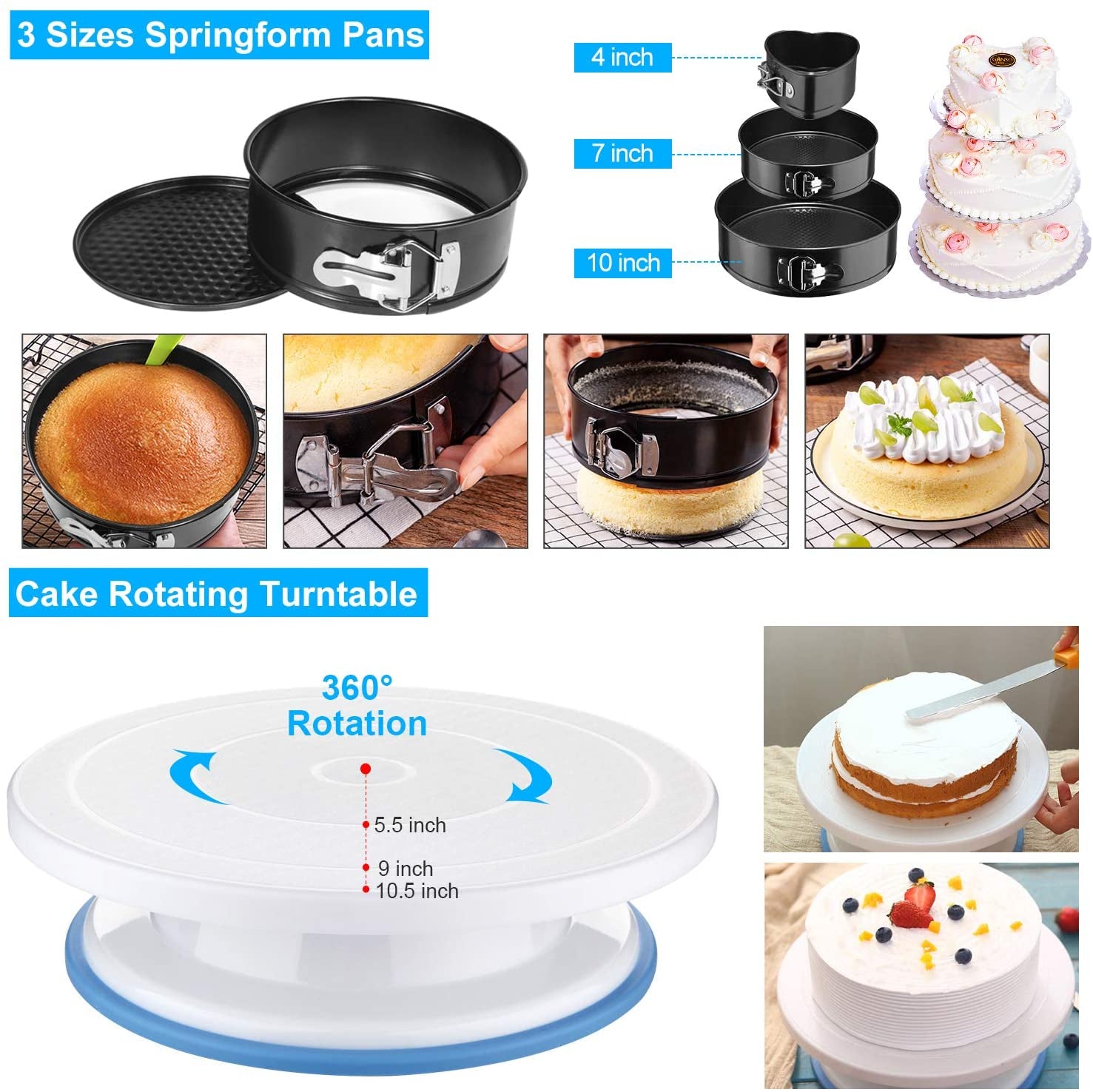 Mega Cake Decorating Supplies,493 PCS Cake & Cupcake Decorating Kit 1