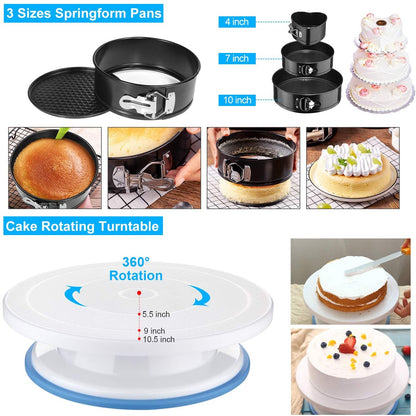 Mega Cake Decorating Supplies,493 PCS Cake & Cupcake Decorating Kit 1