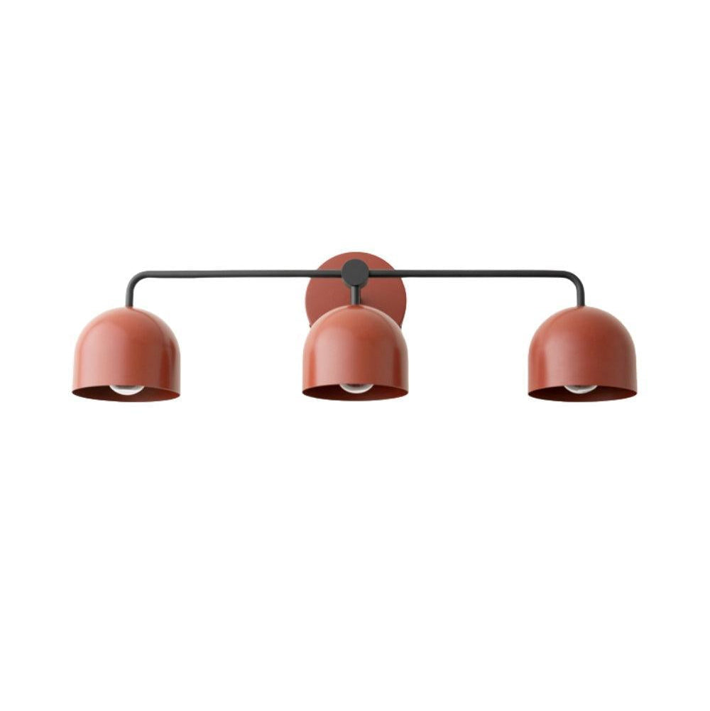 Royelux 3-Light Farmhouse Bathroom Vanity Light, Terracotta & Brass Fixture-Royale Basic