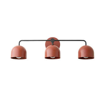 Royelux 3-Light Farmhouse Bathroom Vanity Light, Terracotta & Brass Fixture-Royale Basic