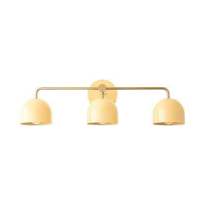 Royelux 3-Light Farmhouse Bathroom Vanity Light, Terracotta & Brass Fixture-Royale Basic