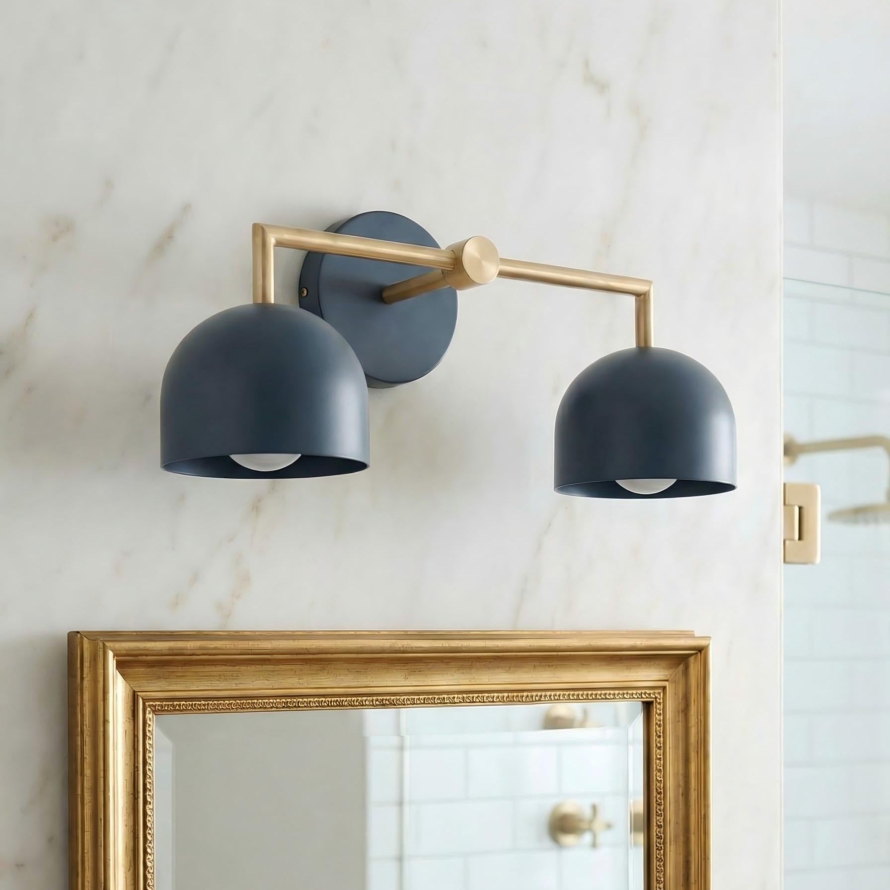 Royelux 3-Light Farmhouse Bathroom Vanity Light, Terracotta & Brass Fixture-Royale Basic