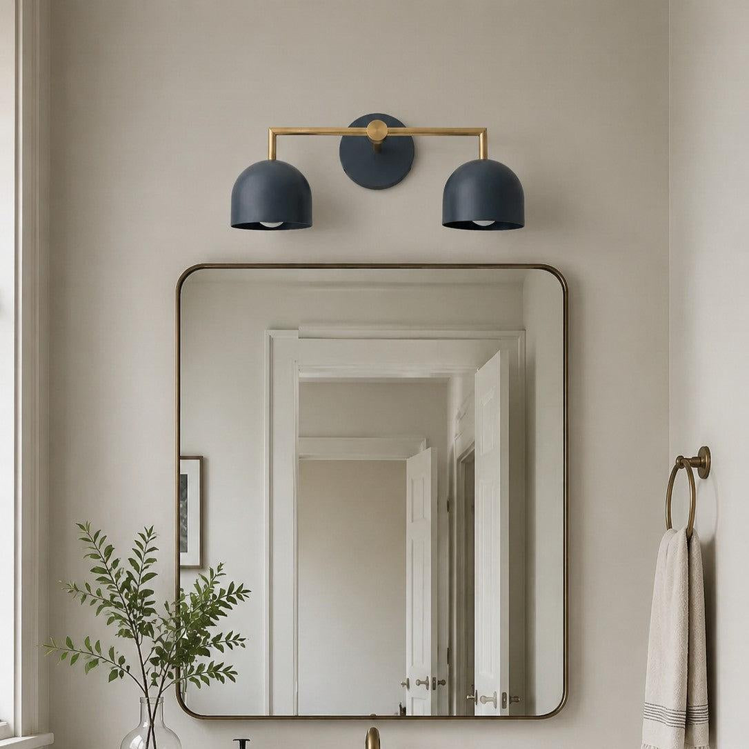 Royelux 3-Light Farmhouse Bathroom Vanity Light, Terracotta & Brass Fixture-Royale Basic