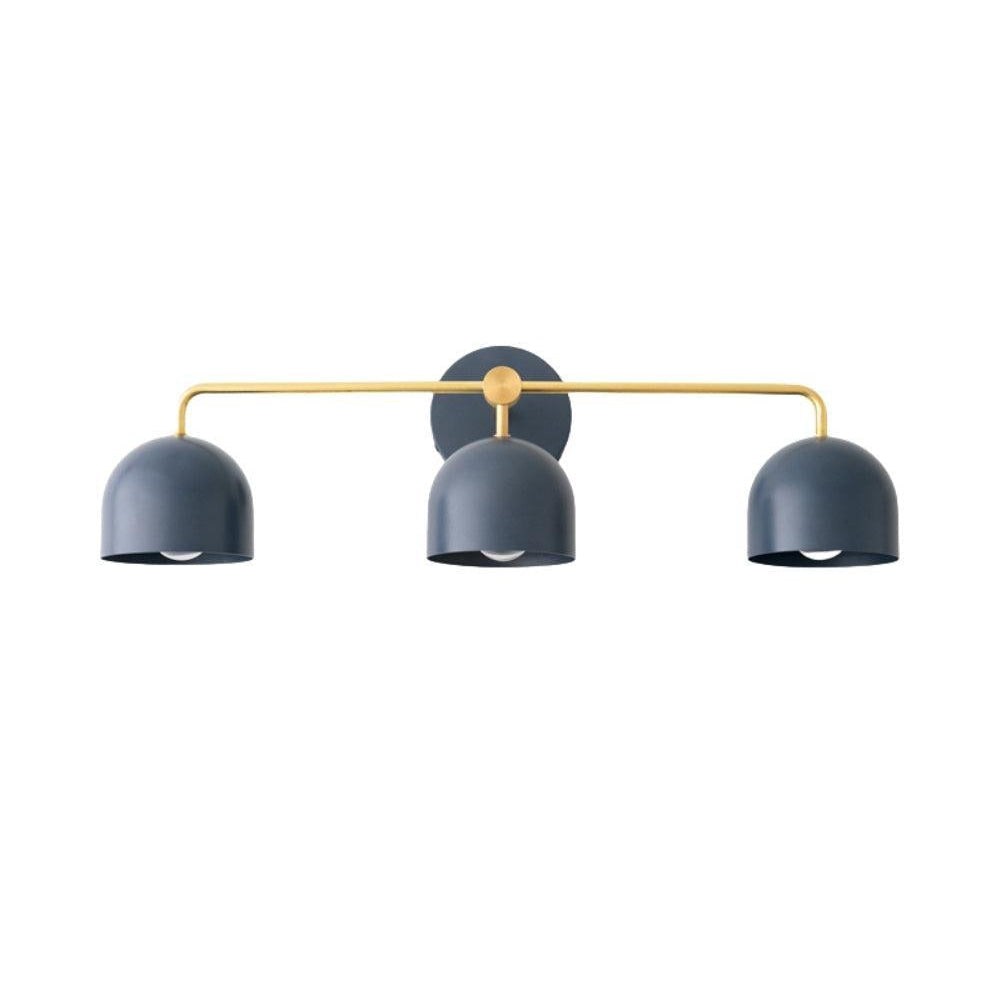 Royelux 3-Light Farmhouse Bathroom Vanity Light, Terracotta & Brass Fixture-Royale Basic