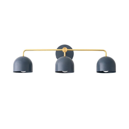 Royelux 3-Light Farmhouse Bathroom Vanity Light, Terracotta & Brass Fixture-Royale Basic