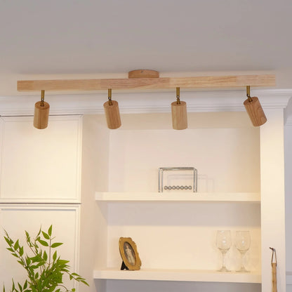 Royelux Oak Wood LED Ceiling Spotlight – Adjustable Modern Sustainable Lamp