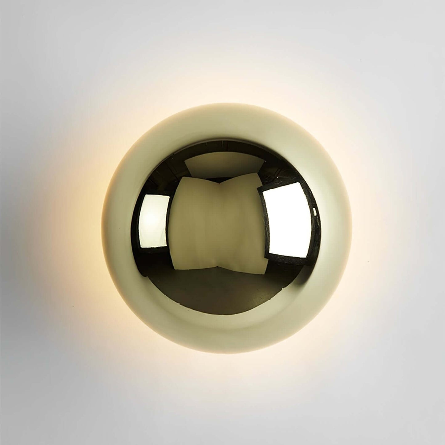 LuxRoyale Merqano Round LED Wall Sconce Modern Light for Bedroom & Bathroom
