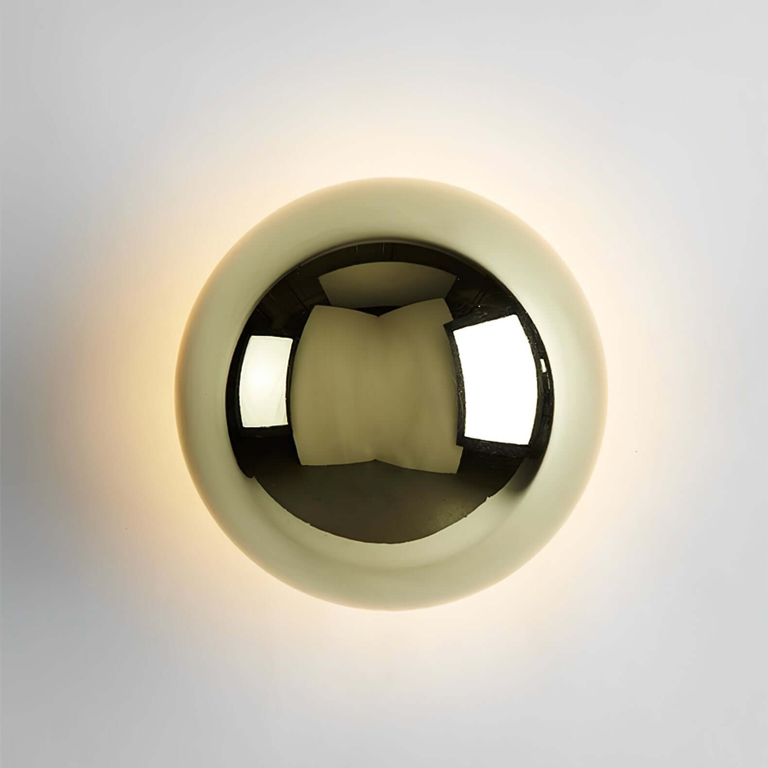 LuxRoyale Merqano Round LED Wall Sconce Modern Light for Bedroom & Bathroom