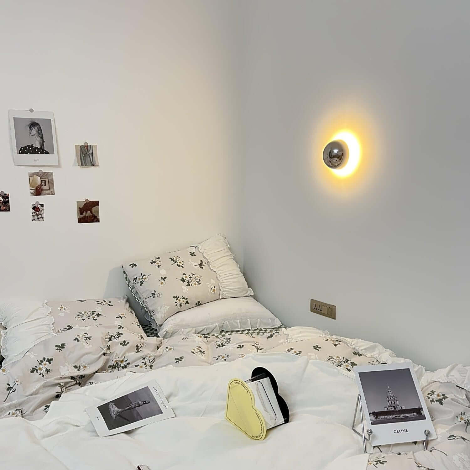 LuxRoyale Merqano Round LED Wall Sconce Modern Light for Bedroom & Bathroom