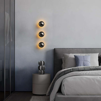 LuxRoyale Merqano Round LED Wall Sconce Modern Light for Bedroom & Bathroom
