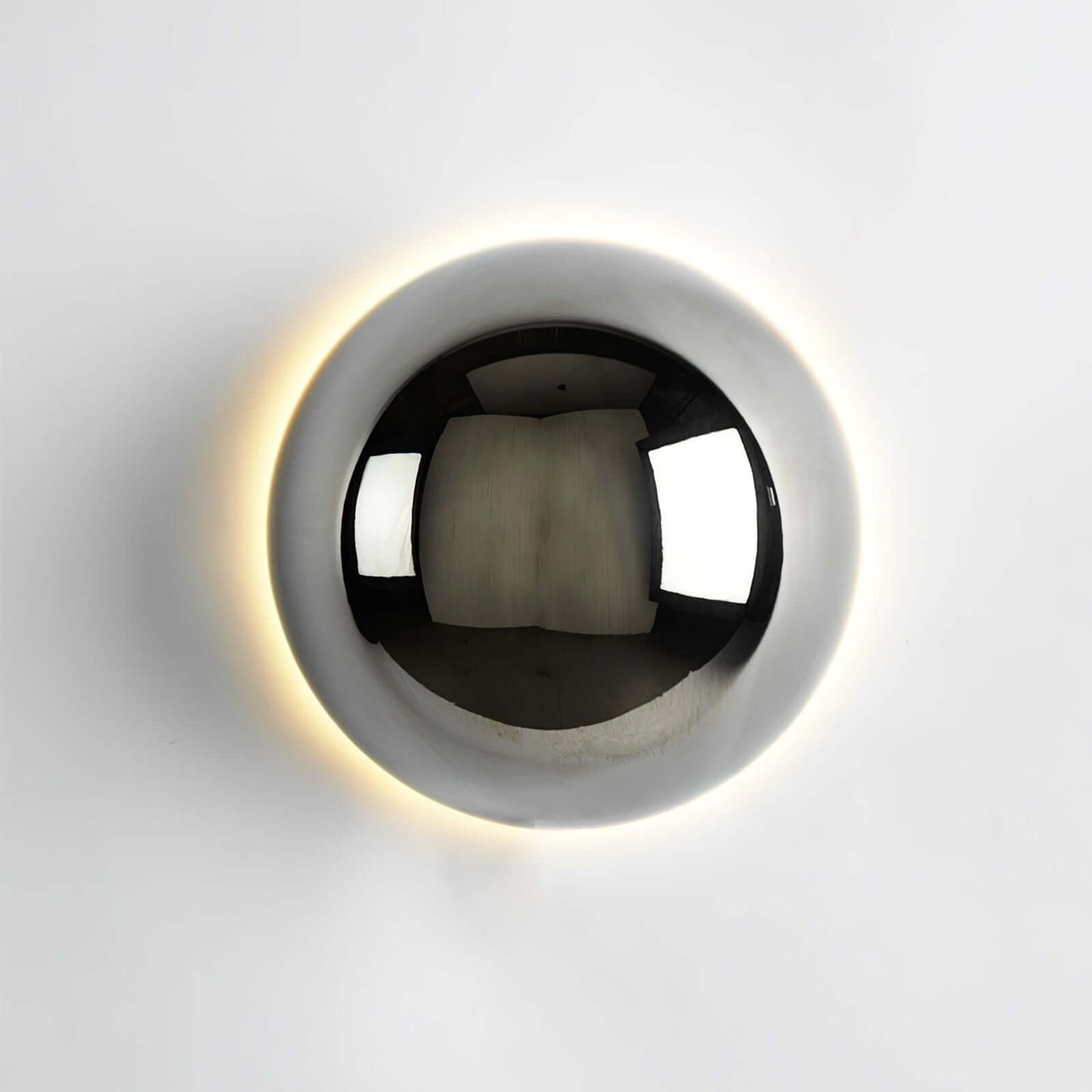 LuxRoyale Merqano Round LED Wall Sconce Modern Light for Bedroom & Bathroom
