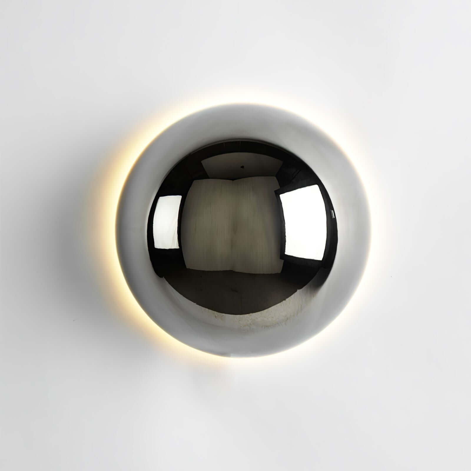 LuxRoyale Merqano Round LED Wall Sconce Modern Light for Bedroom & Bathroom