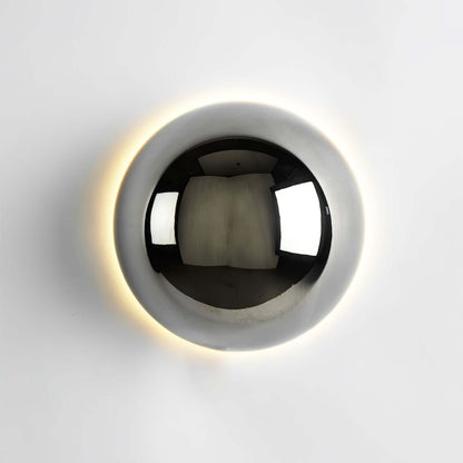 LuxRoyale Merqano Round LED Wall Sconce Modern Light for Bedroom & Bathroom
