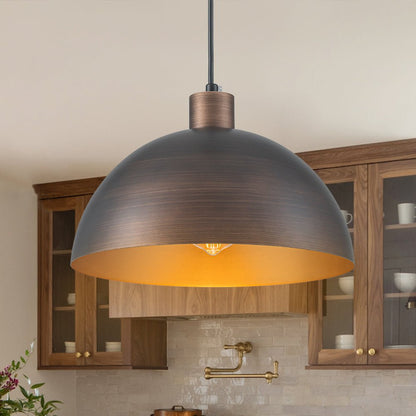 Mid-Century Modern Pendant Industrial Metal Dome Light 3