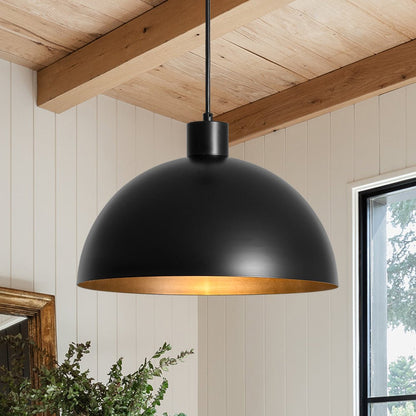 Mid-Century Modern Pendant Industrial Metal Dome Light 4