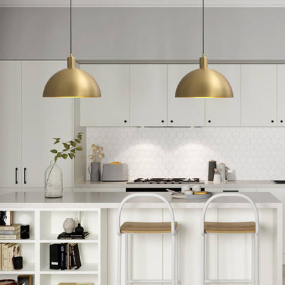 Mid-Century Modern Pendant Industrial Metal Dome Light 5