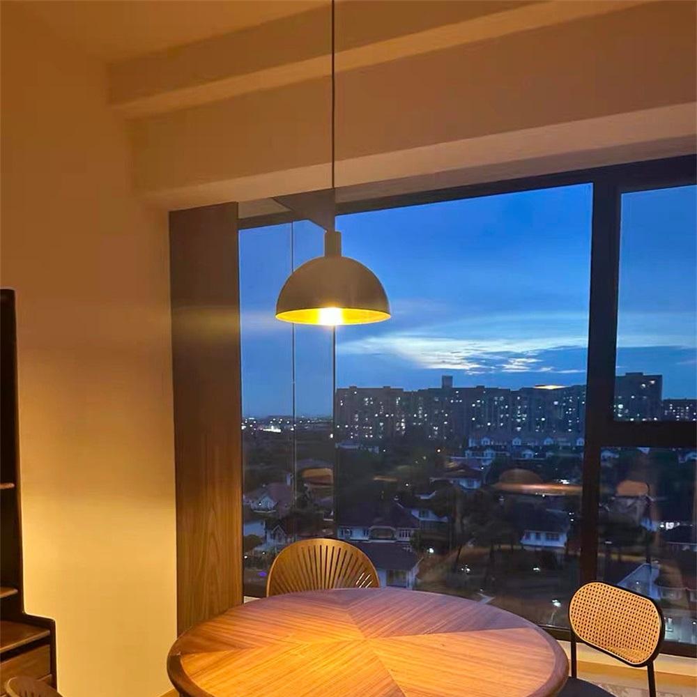 Mid-Century Modern Pendant Industrial Metal Dome Light 6