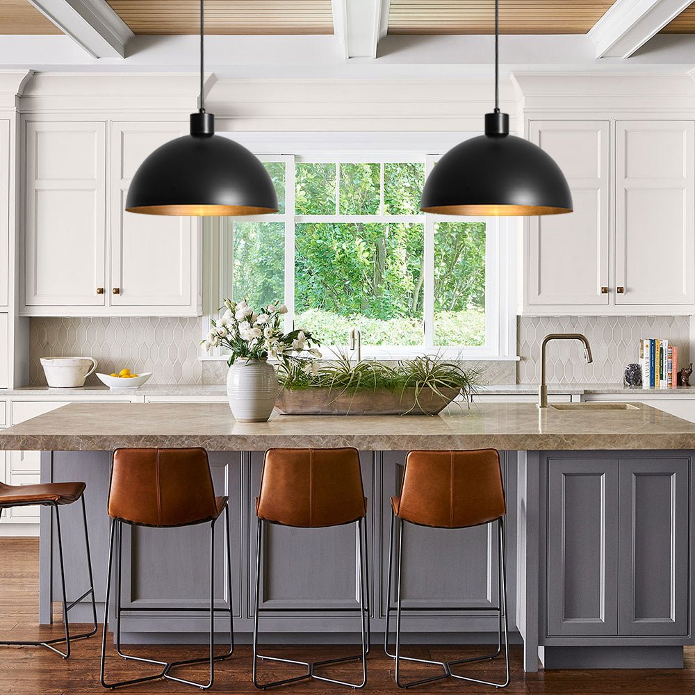 Mid-Century Modern Pendant Industrial Metal Dome Light 7