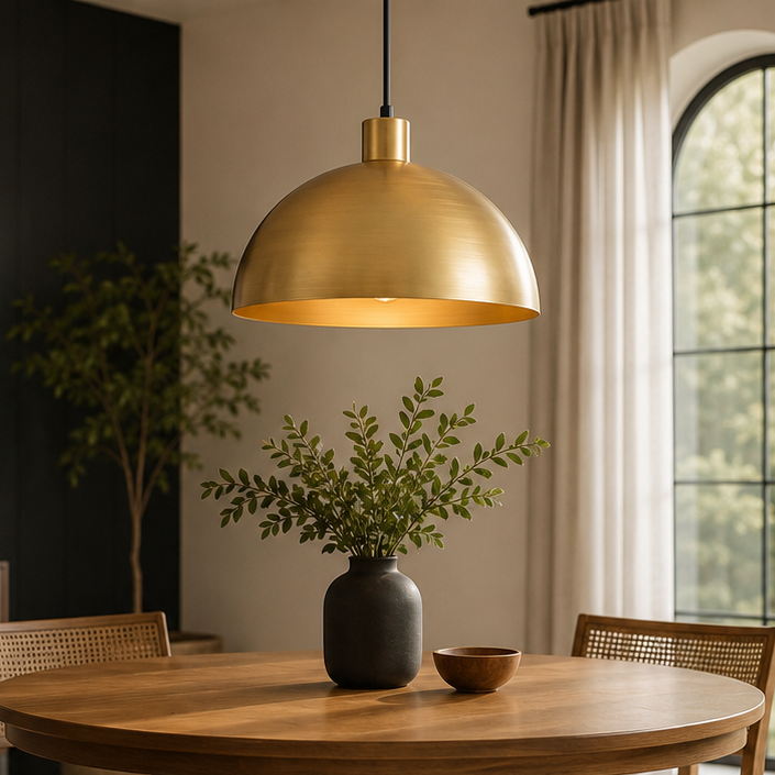 Mid-Century Modern Pendant Industrial Metal Dome Light 1