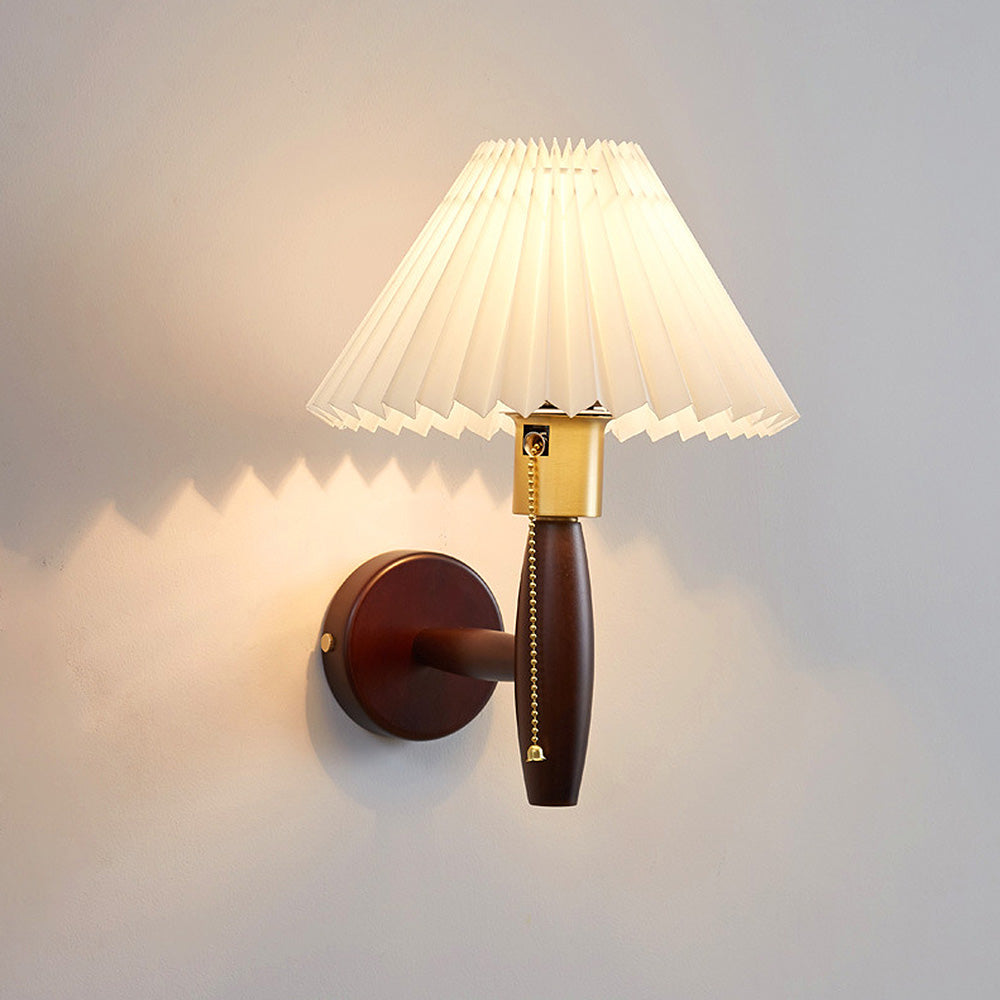 Mid-Century White Shade Wall Light 1